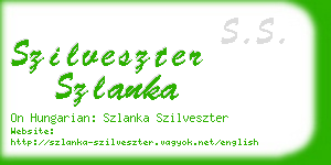 szilveszter szlanka business card